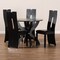 Baxton Studio Ronda Dark Brown Upholstered and Finished Wood 5-Piece Dining Set 170-8036-10902 - alternate 8